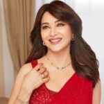 Madhuri Dixit Instagram – Adorning The @bulgari Mangalsutra – An Icon That Symbolizes Eternal Love.#HappyKarwachauth❤️❤️❤️ #Bulgari #BulgariMangalsutra #BulgariJewelry #Bzero1 #collab