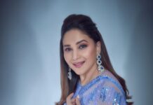 Madhuri Dixit Instagram - Getting ready for the season of love and light! #aboutlastnight #sareelove #diwali #diwalioutfit #diwaliparty #lilac