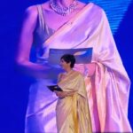Mandira Bedi Instagram - Sometimes I’m made to feel larger than life.. and then I don’t hold back expressing myself! ❤️🧿🙏🏽 #eventdiaries #ilovemyjob #stagepresence #blessed #grateful