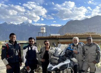 Manju Warrier Instagram - Huge thanks to our Super Star Rider #AjithKumar #AK Sir! Being an avid traveller, I've had the opportunity of travelling throusands of miles on four wheelers. This is the first time I'm doing a tour on a two wheeler. Huge thanks to Adventure Riders India for inviting me over to join this wonderful group of passionate bikers.  And it was an honour to be introduced to @suprej and @sardar_sarfaraz_khan of Adventure Riders India by Ajith Sir! Thank you Sir! Lots of love! ❤️ Thank you @bineeshchandra for joining me!