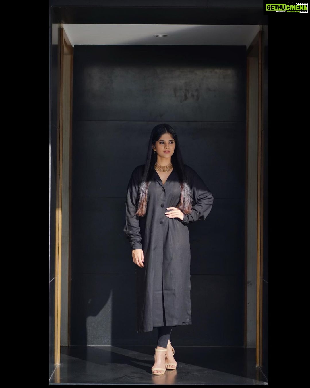 Megha Akash Instagram - One is never overdressed or underdressed with a little black dress 🖤 Styled by @theresa.shalini Outfit @ojasme Accessories @pradejewels Hair @k_ramakotireddy Make up @venkateshparam #styledbyShalz Photographer 📸 @vikram_edikcs