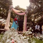 Mira Rajput Instagram - In a garden of love, there was magic ✨ Congratulations darling Sanah and Mayank 💕 wishing you both the intensity love you brought alive today, every day.