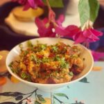 Mira Rajput Instagram - I’m as Sindhi as my Sel Bread! This is my mother’s version of her favourite childhood Sindhi breakfast. It’s taken a far more Punjabi twist over the years, with lots of tomatoes and onions. My home food is nothing without tomatoes; my maternal home that is. We can have it with just about anything. So call me a half this or half that but my stomach is definitely full! Do you have a childhood favourite family recipe? #alwaysafoodie