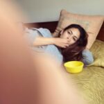 Mira Rajput Instagram - Missy caught me eating the math game. There are 43 pictures exactly like this. In case she was short of proof. #coolmomisnowregularmom