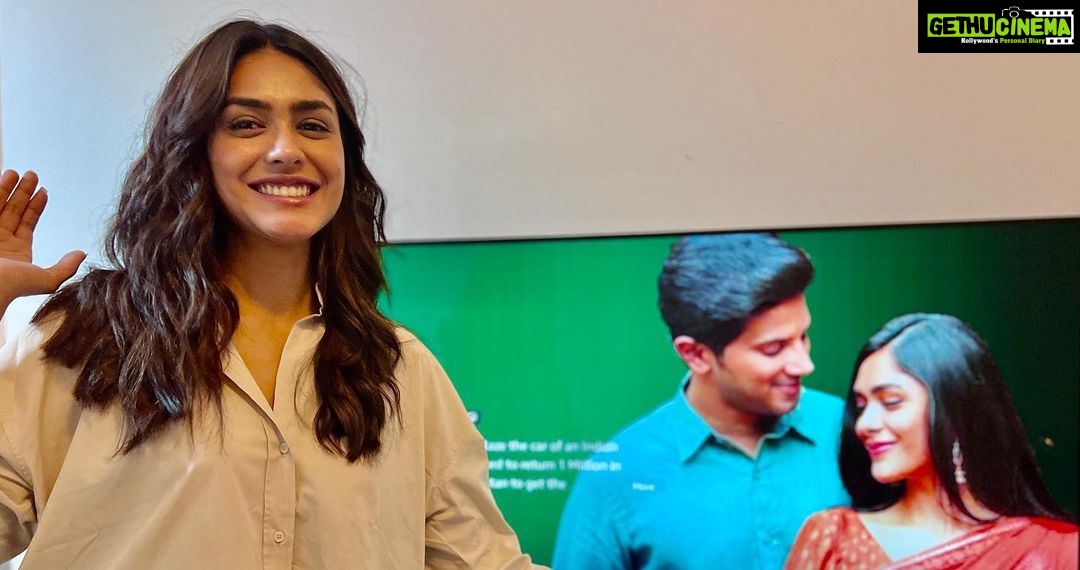 Mrunal Thakur Instagram - the universe is about 13 billion years old, and we ended up existing in the same timeline as @mrunalthakur! 🌻🥺 still think the world is against you? 👀 #SitaRamamOnPrime, watch now