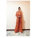 Mrunal Thakur Instagram - Gratitude 🧡 Styled by: @archamehta Wearing: @madebycuin Jewellery @anaash.in Styling assist: @poorvjainn @kunjan_sumaria Hair: @deepalid10 assisted by @vidushiparashar18 Make up: @missblender Footwear @charleskeithofficial