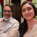 Mrunal Thakur Instagram - Happy Birthday Legend. I’d like to begin by thanking you for taking care of me through the shoot and even now. Everyday was a learning experience with you. The beautiful process of film making, the various stories from your production days and your journey, your stories are not just inspiring but they really teach us how hard work pays off. The best part about Sita Ramam, apart from playing Sita was meeting you on shoot and just listening to your stories of wonders. Waiting for the day I get a chance to work with you again, thank you for making me family. You’re truly very special Dutt sir.