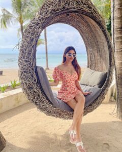 Nabha Natesh Instagram - Diwali-ing in Bali with my babies @nischitaa @sandhya__sabbavarapu : : : Villa @theanvayabeachresortbali Travel Partner @trawel_mart #travelwithnabha #trawelmartexclusive #baliwithtrawelmart #trawelmart