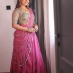 Nakshathra Nagesh Instagram - Happiest Vinayakar Chathurthi my darling #instafamily. Wishing you all the happiness and good health. ❤️ tune into @vijaytelevision for some fun at 2pm. Outfit @studio149 Hair @mani_stylist_ Jewellery @new_ideas_fashions Photos @haran_official_
