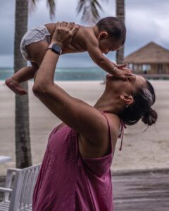 Neha Dhupia Instagram - Happy first birthday our sunshine boy… You taught your mama how to love to ♾️ and back twice over … my heart that’s so full right now, belongs to you today and everyday ♥️♥️♥️ … rushing back after this post to do what I do best , smother you with kisses and listen to your contagious laugh ♥️♥️♥️♥️ @guriqdhupiabedi