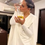 Neha Dhupia Instagram - The many moods of last night … my first ever award for #athursday … it’s impossible to win an award for best supporting actor without the support of the entire team! If it was nt for these brave men behind the film, the story , the screenplay there’s no way we would be able to weave such a strong narrative of having a baby in real and reel life together … Thankyou @behzu @alobo2112 for still letting me be your #CatherineAlvarez … thank you @ronnie.screwvala for not doubting us even for a second , thank you @pashanjal @yamigautam @atulkulkarni_official @ayeshakhanna20 team @rsvpmovies and team #athursday for making place for both of us 🤰 on set and in the script. Thank you #htottawards for recognising this effort at a time when women in cinema are doing such exceptional work and oh my goodness thank you ma pa ❤️ , my loving husband @angadbedi as I hold you closer and tighter than this trophy for all you do even if it is running away to the refrigerator right after every cuddle ( image 👉 10 😉) … this one’s for my baby girl who waited patiently for mama to come home after work and my baby boy who hung in there right till the end and never troubled mama on set!!! ♥️