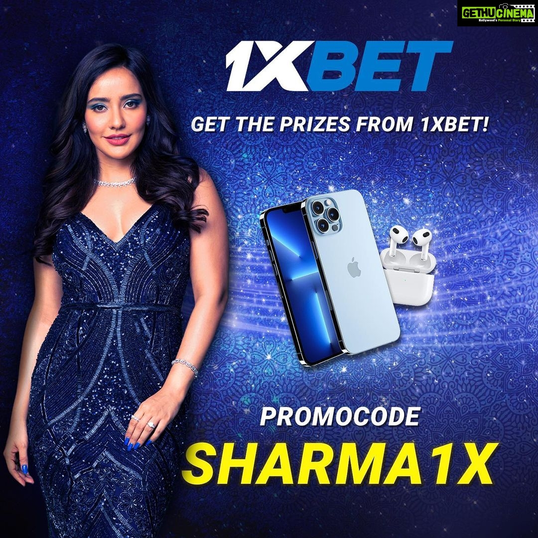Neha Sharma Instagram - Feel the taste of victory with 1xBET!βοΈ Apple iPhone 13 Pro Maxπ±, Samsung Galaxy S20π² and many other prizes are waiting for you!π Take part in 1xBet promo in honor of the T20 World Cup and win one of these or other awesome prizes π€© Head over to 1xBet promo page to find out more and experience incredible offers: Don't forget to use my promo code Sharma1X for registration to get an increased bonus!π #1xbet #growmore_influencer