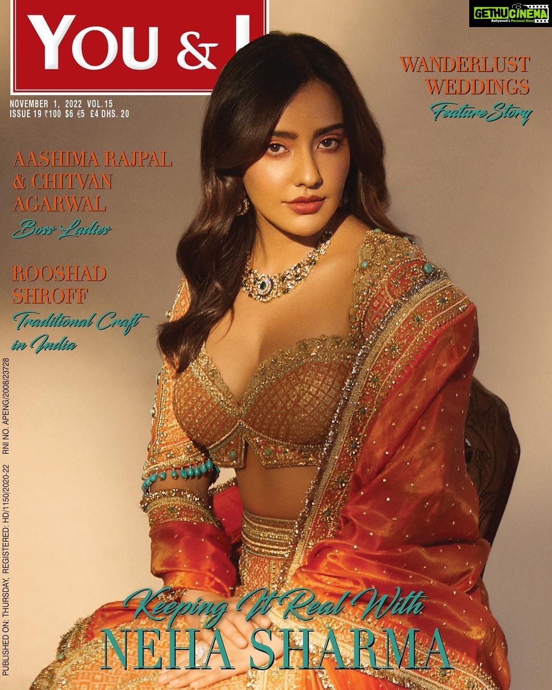 Neha Sharma Instagram - 🧡💫 For @youandimag Stylist: @juhi.ali Photographer: @trishasarang Make-up: @reshmaamerchant Hair: @swapnil_makeupnhair Outfit: @jiviva_ Jewellery: @irasvafinejewellery Location: @whiteboxstudiomumbai PR Agency: @hypenq_pr Co-ordinated by: @nadiiaamalik