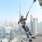 Neha Sharma Instagram – Living on edge with my daredevil.Don’t think I would ever do this if you were not by my side @aishasharma25 Thank you for always pushing me to conquer my fears.A huge shoutout to the coolest team @skyviewobservatory for making this an unforgettable experience 💕💯 #travel #travelgram #travelphotography #dubai #travelbuddies #nehatraveldiaries Sky Views Observatory