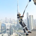 Neha Sharma Instagram – Living on edge with my daredevil.Don’t think I would ever do this if you were not by my side @aishasharma25 Thank you for always pushing me to conquer my fears.A huge shoutout to the coolest team @skyviewobservatory for making this an unforgettable experience 💕💯 #travel #travelgram #travelphotography #dubai #travelbuddies #nehatraveldiaries Sky Views Observatory