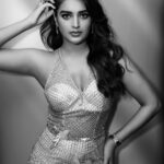 Nidhhi Agerwal Instagram - Lions never mix with cats 🦁 Styled by: @nikhitaniranjan Outfit:@zaraumrigar Jewellery: @stylorisilver @nacjewellers Mau: @abhiramisivakumar Hair: @priyahairandmakeup_ Picture: @kiran.venkataramanappa