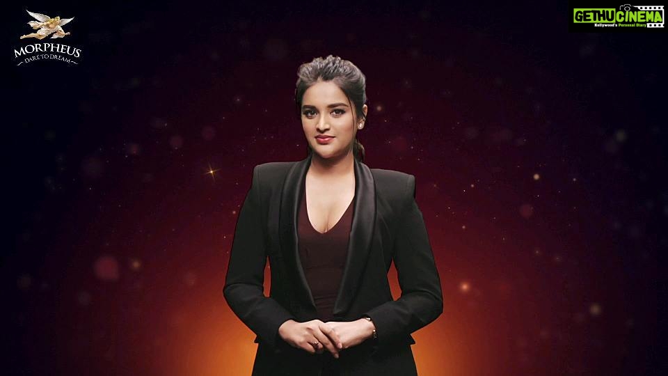 Nidhhi Agerwal Instagram - Those who Dare To Dream and make their destiny, are the ones who leave their mark on the world. So, take the first step towards your dreams because when you have the zeal to conquer, nothing can stop you. @nidhhiagerwal #MorpheusDareToDream #Success #Achievers #DareToDream #RichTaste #MorpheusXOBrandy #MorpheusBlue #LargestSellingBrandy