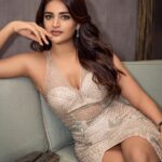 Nidhhi Agerwal Instagram - Lions never mix with cats 🦁 Styled by: @nikhitaniranjan Outfit:@zaraumrigar Jewellery: @stylorisilver @nacjewellers Mau: @abhiramisivakumar Hair: @priyahairandmakeup_ Picture: @kiran.venkataramanappa