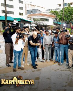 Nikhil Siddhartha Instagram - Success meet in Mumbai celebrating #Karthikeya2hindi was soo much fun 🔥🔥🔥 thanks to the Hindi Media for such a warm welcome and @AnupamPKher ji for the Awesome interaction and Spontaneity 🙏🏽👻💥 @AbhishekOfficl @vishwaprasadtg @anupampkher