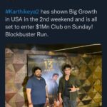 Nikhil Siddhartha Instagram - USA… INDIA.. NORTH…SOUTH .. everywhere #Karthikeya2 is Being LOVED … 🙏🏽🙏🏽🙏🏽🙏🏽 #Forever grateful to you all #Karthikeya2Hindi