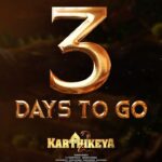 Nikhil Siddhartha Instagram – 3 DAYS TO GO for our #karthikeya2 on the BIG SCREEN 🙏🏽🙏🏽🙏🏽🔥🔥❤️