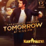 Nikhil Siddhartha Instagram - Our #Karthikeya2 Theatrical Trailer Coming tomorrow 4:05 Pm 💥💥💥 I’m excited to my bones 😃🥶 #Karthikeya2OnAugust13th #KrishnaIsTruth