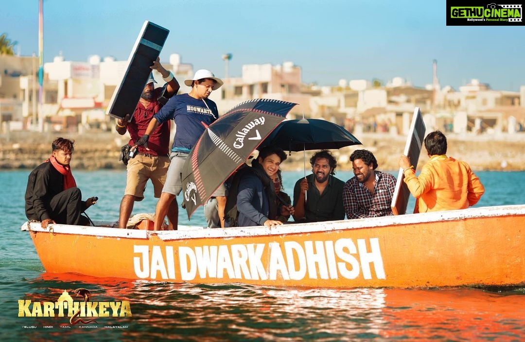 Nikhil Siddhartha Instagram - Working for #karthikeya2 was an Enlightening Experience… this July 22nd Can’t wait to show the world what we have made. Teaser coming soon pC- @seshu__vardhan @anupamaparameswaran96 @abhishekofficl @tgvishwaprasad @chandoo.mondeti @vivek_kuchibhotla @mayank_singhaniya @karthik.gattamneni @bhairavudu @srujanaamani