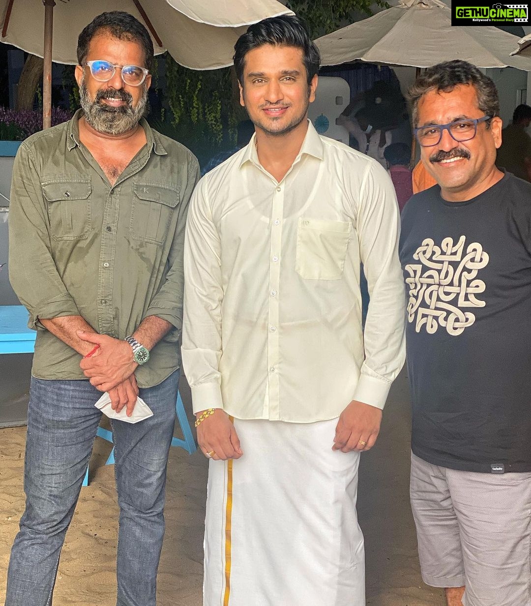 Nikhil Siddhartha Instagram - Had an Amazing Advertisement Shoot with Ace DOP @vmanikandandop & director #Chandrasheksr .. Guess what Brand The Advertisement was for 😇 Chennai, India