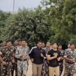 Nikhil Siddhartha Instagram - Thanks for Inviting Me @cyberabadpolice And letting me join your Rigorous Training program for a day 🤝 It felt great. #salute