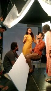 Nikhil Siddhartha Instagram - One of the happiest human iv ever known 👉🏼 @anupamaparameswaran96 doing her #SarangaDariya jive while posing for #18Pages poster... 😄💃 #behindthescenes #anupamaparameswaran #nikhil #tollywood #teluguactress #telugucinema