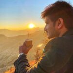 Nikhil Siddhartha Instagram – After a 7km Trek… The view was worth it🏔🌄 #sunsets #mountains