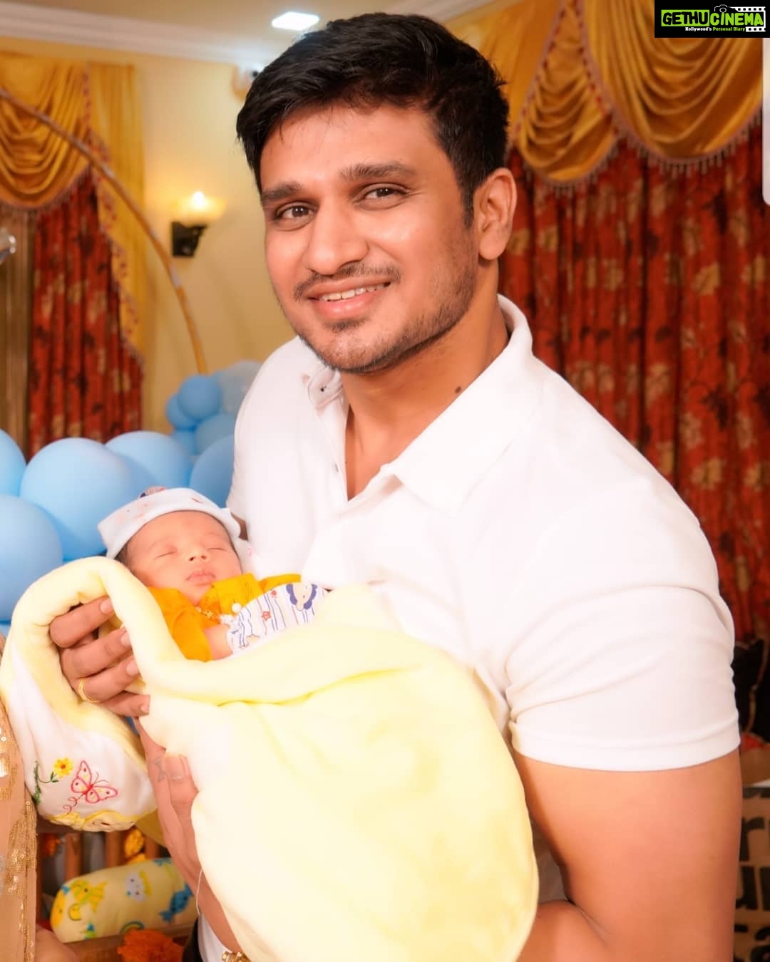 Nikhil Siddhartha Instagram - Congrats Sonali & Bava Garu @amarnath_madduluri for giving me a cute baby alludu...