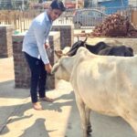 Nikhil Siddhartha Instagram - Morning Spent Feeding these Kind Souls at The Antharvedi Lakshmi Narsimha Swamy Temple 🙏🏼😇 Antharvedi Temple