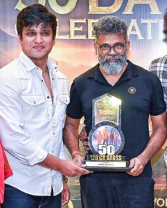 Nikhil Siddhartha Instagram - 50 days shields from few of my Favourite ppl 🙏🏽 @50days function of #karthikeya2 
#karthikeya2hindi 
@aryasukku @boyapatisrinu_official @abhishekofficl @tgvishwaprasad @chandoo.mondeti