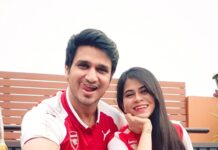 Nikhil Siddhartha Instagram - She had to become an Arsenal fan🤪... Arsenal Vs Tottenham 👻 Ready for the North London Derby 👻 #arsenal @arsenal @pallavi.varma @aftvmedia