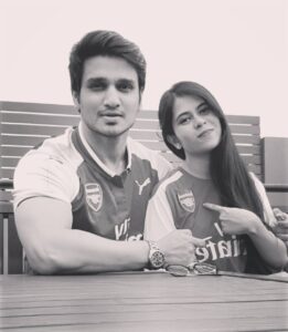 Nikhil Siddhartha Instagram - She had to become an Arsenal fan🤪... Arsenal Vs Tottenham 👻 Ready for the North London Derby 👻 #arsenal @arsenal @pallavi.varma @aftvmedia
