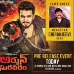 Nikhil Siddhartha Instagram - Enni Cinemalu chesina... na life lo past or future nenu Em chesina... TODAY is a MASSIVE Day in MY Life.. The Legend of Indian Cinema, Our Megastar Chiranjeevi garu is Attending the PreRelease event of #ArjunSuravaram ... Idhi Nijanga nijamane?. kalana? Peoples Plaza NecklaceRd