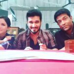 Nikhil Siddhartha Instagram – Todays shoot #Mudra with these two… their last two combos Bhale Bhale nd Soggade Rocked, hope the luck repeats for #Mudra… Note-9 S pen Remote snap 🤗😝😃 @itsmelavanya @vennelakish