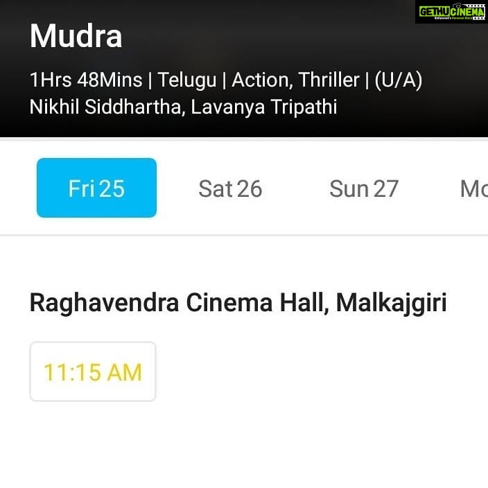Nikhil Siddhartha Instagram - Guys OUR MOVIE is NOT RELEASING this week... SOME ppl with evil intentions have used the exact SAME LOGO DESIGN nd put MY NAME in the BOOKINGS APP... Including the Cast,Technicians nd my name in the Movie Bookings is absolute Cheating... My Producers are on the case and will UPDATE u soon with the details.. We will sort this π #Mudra