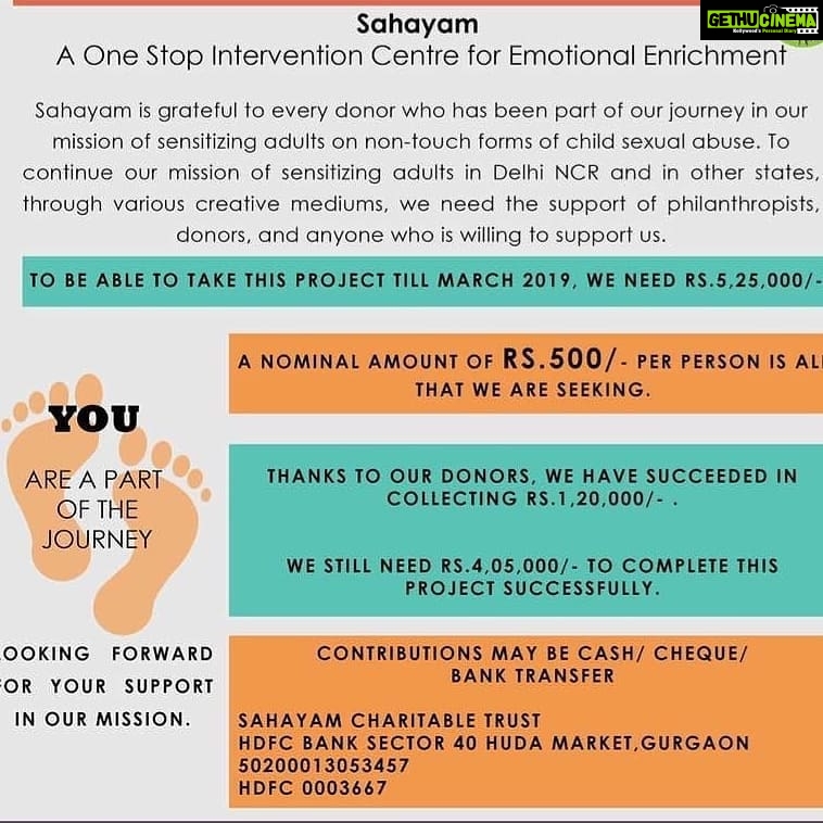 Nikhil Siddhartha Instagram - I just Contributed to SAHAYAM CHARITABLE TRUST . They are an organization who Save children from Harrasment and sexual abuse... its a mission which is urgently needed to protect little children from these horrors... even the smallest amount of contribution will go a long way. Do scroll through the snaps for details @sahayamintervention
