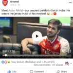 Nikhil Siddhartha Instagram – ARSENAL Football Club  just posted this Interview of mine on their OFFICIAL FB PAGE… 😊 Thanks for coming over nd taking time to make this video .. https://m.facebook.com/story.php?story_fbid=10156129904637713&id=20669912712
