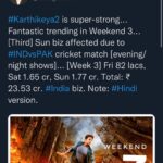 Nikhil Siddhartha Instagram - Telugu… Hindi… Thanks for an Incredible 3rd Week too 🔥🙏🏽 #Karthikeya2 #karthikeya2hindi