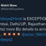 Nikhil Siddhartha Instagram - USA To Maharashtra.. Delhi to Bheemavaram… HOUSEFULLS 🙏🏽🙏🏽🙏🏽 thank u movie lovers … #Karthikeya2 team is blessed #Karthikeya2Hindi