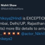 Nikhil Siddhartha Instagram – USA To Maharashtra.. Delhi to Bheemavaram… HOUSEFULLS 🙏🏽🙏🏽🙏🏽 thank u movie lovers … #Karthikeya2 team is blessed #Karthikeya2Hindi