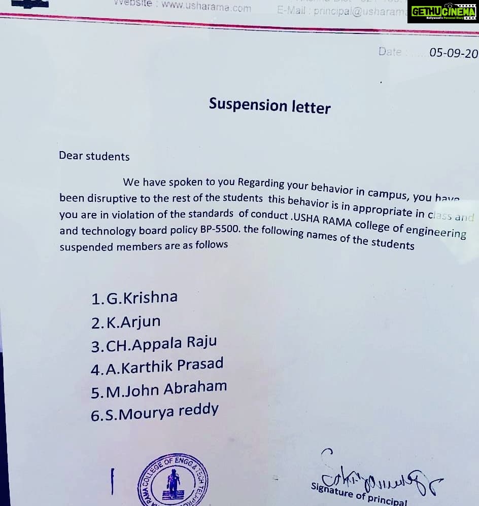 Nikhil Siddhartha Instagram - SUSPENSION LETTER... Guess who r these 6 guys 😉 #KirrakParty
