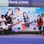 Nikhil Siddhartha Instagram – Somewhere on the ROAD with the KIRRAK PARTY BUS… visiting Colleges.. Next Stop TIRUPATI 😊🤗