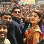 Nikhil Siddhartha Instagram - Thanks for the super reception in Nandyala.. opened a brand new Shopping Mall Veerabhadra Swamy Mall.. along with @pranitha.insta 🤘😊