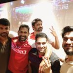 Nikhil Siddhartha Instagram – Back to Winning ways With these Crazy Gooners 😁😍😉😆 2-0 up against Bournemouth… COYG @vinayakvarma99 @ravi_rajuu @sumanth_kumar @rohitsajja