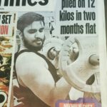 Nikhil Siddhartha Instagram – Thanks @timesofindia for the lovely Cover Page article abt my Next Movie Look😘 .. do check the Hyderabad Times paper for my entire Bulking Diet Plan 🤗