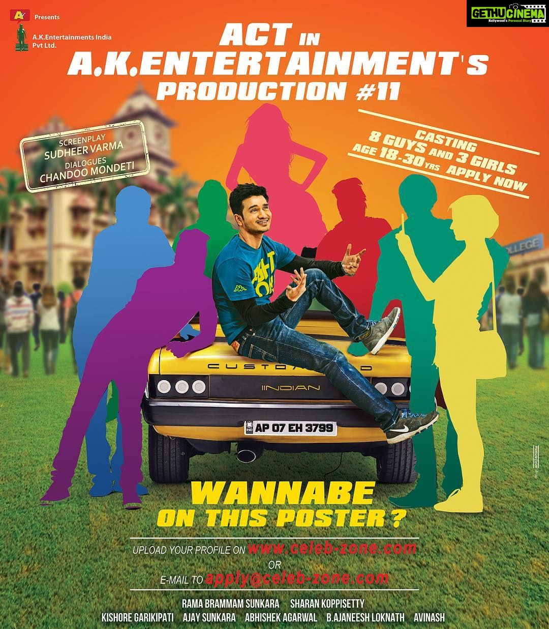 Nikhil Siddhartha Instagram - After A thriller like #EPC nd a Revenge drama #Keshava it's time to Get back to COLLEGE π€ With a fresh cast selected in this #TalentHunt π₯πΊπ» Who all want to b On this Poster with me?π€ Acting in this Fun College Film Produced by @AnilSunkara1 on AK Entertainments. #AK11 #Nikhil15 Please Share π€π Ty